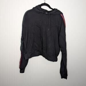 Adriano Goldschmied Black Hoodie with Graphic on Sleeve | Size Small